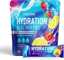 Electrolytes Powder Hydration Packets - Recovery Drink Mix med natrium, kalium, magnesium, kalcium, vitamin C & Zink - Sugar Free, Keto, Non GMO & Vegan - Strawberry Lemonade - 16 Sticks