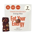 GEM Energy Caffeinated Bite | Holistic Sustained Energy | Stöder Metabolism, Stamina & Endurance | 40 mg koffein, Ginseng Root, L-Theanine | Chocolate Cacao Sea Salt | 7 portioner