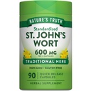 Naturens sanning St Johns Wort 600mg | 90 kapslar | Standardiserat extrakt | Non-GMO & Gluten fri tillägg