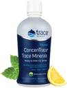 Trace Minerals ConcenTrace - Liquid Mineral Supplement med Magnesium & Vitamin C - Dietary Supplement med White Grape & Lemon Juice - Natural Lemon Lime Flavor, 30 fl oz (30 portioner)