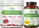 Zazzee Urinary Tract Cleanse & Detox Bundle | USDA Organic Dandelion Root Extract Capsules Plus D Mannose with Cranberry Probiotics for Women | Non-GMO Vegan & ISO Lab Tested (120 Servings Each)