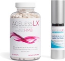 AgelessLX Supplement Capsule för kvinnor med HMB Hydrasilk Eye Cream Bundle