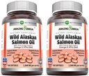Fantastisk Omega Wild Alaskan Salmon Oil 2000mg Per Serving Softgels Supplement (180 | 2 Pack)