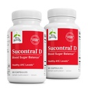 Terry Naturally Sucontral D - B-Complex & Folate Supplement - Kolhydrat Metabolism Support - Vitamin & Mineral Supplement med Zink & Krom - 60 kapslar (Pack of 2)