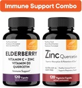 Sandhu Immune Support Combo | Elderberry & Zinc Quercetin Capsules Bundle | Stöder Immune Health