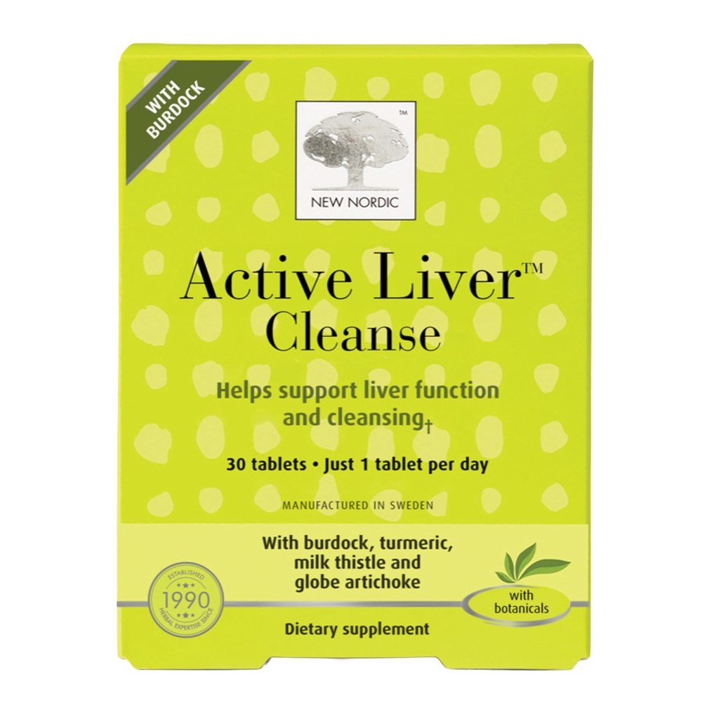 NEW NORDIC Active Liver Cleanse 30 Day Supply, Cleansing Support, 30 tabletter (Pack of 1)