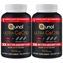 Qunol Ultra CoQ10 100mg 3X Bättre Absorption Patented Water och Fat Soluble Natural Supplement Form Coenzyme Q10 Antioxidant för hjärthälsa Packs Softgels, 120 Count