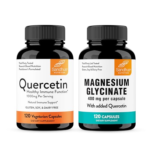 Sandhu's Quercetin & Magnesium Glycinate Complex Capsules Stöder Immune, Muscle Health & Quality Sleep