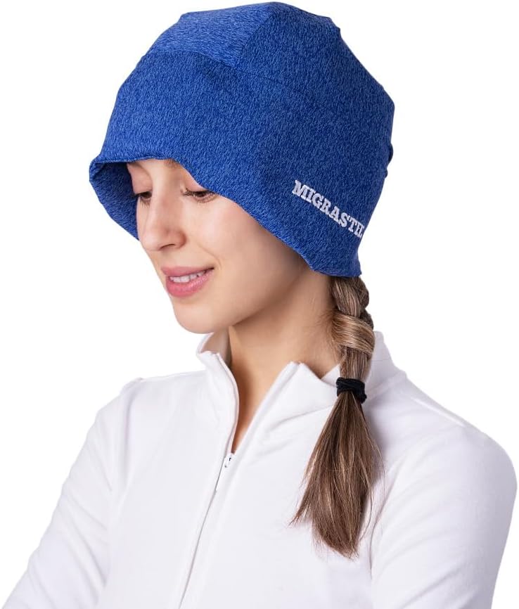 2-Pack Migrastil MigraFreeze Deluxe Headache & Migraine Hat. Soft, Flexible Cooling Gel Cap för Män & Kvinnor. Blå