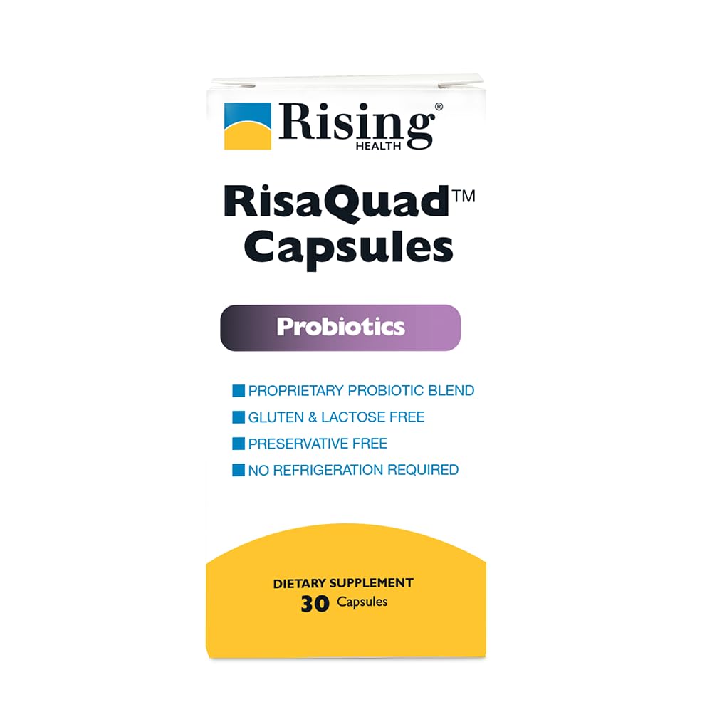Rising Health - Risaquad 230mg - Probiotisk kosttillskott kapslar - 30 räkning