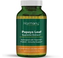 Harmony Nutraceuticals Papaya Leaf Supreme Extract Högsta Potens Maximal Bioaktivitet Organisk Dr Gummans Kliniska Grad 120 Vegankapslar Synergiserade med Triperin
