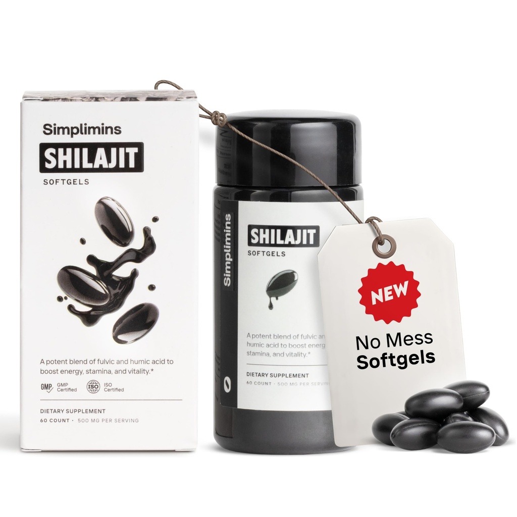 Liquid Shilajit Softgels Himalayan Resin Extract + Piperine | Adaptogenic Energy & Focus Formula | 500mg Fulvic Acid Complex | 60 Count | Mess-Free & Travel-Ready