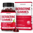 Berberine Gummies med Ceylon Cinnamon (1 200mg) Premium Sugar-Free Berberine Ceylon Cinnamon Supplement för vuxna - Tredjepartstestade, icke-GMO & Made i USA - 60 greve Chewable Gummies