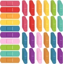 Lounsweer 600 Pcs Kids Bandages Bulk Waterproof Breathable Bandages Neon Colorful Flexible Bands Assorted Colors Flexible Protection Wound Care Scrapes och Slight Cut