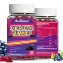 2 Pack Quercetin Gummies 1200MG, Quercetin Gummies med Bromelain, Zink Vitamin C, Immune System Vegan Gummy för vuxen och barn, 120 Vegan