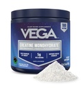 Vega Micronized Kreatin Monohydratpulver, Unflavored - 5g Pure Vegan Kreatin för Män & Kvinnor, Styrka, Prestanda & Muskeltillväxt, 100 portioner (17,6 oz)