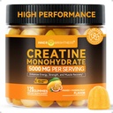 Inner Brightness Creatine Monohydrate Gummies for Men & Women 5000 mg, 3rd Party Tested, Creatine Chews for Muscle Growth, Strength & Energy Support, Sugar Free, Vegan, 120 Count