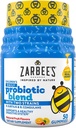Zarbee's Kid's Daily Probiotic Blend Gummies med 2 stammar för Digestive Support; Lätt att tugga; Gluten-Free & Drug-Free; Ålder 2 +; Naturliga frukt smaker; 50 greve