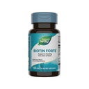 Naturens sätt Biotin Forte, stöder hälsosamt hår, hud och naglar *, 3000 mcg Biotin per portion, med Zink, vitamin C, B-Vitaminer, 60 tabletter (Packaging May Vary)