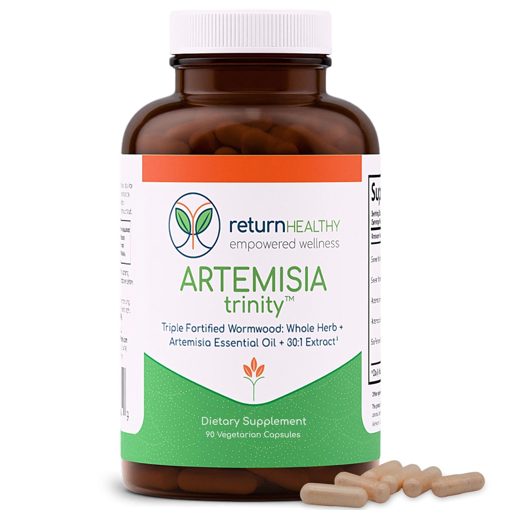 Artemisia Trinity | Rengöring för vuxna med Wormwood Herb & Artemisinin 30:1 Extrakt | Resistance & Digestive Support | Herbal Supplements | Pure, Plant-Based, 90 Caps