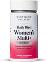 Bästa Nest Wellness Women's Multi Plus - Brain & Body Health Support Supplement - Gentle Iron Supplement för energistöd - Metylerade vitaminer - 30 kapslar