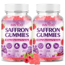 Saffron Gummies for Adult Kids, 10-IN-1 Formula with Saffron 88.5mg, Vitamins D3 & B6, Magnesium, Zinc, Ashwagandha, L-Theanine, St. John's Wort - Supports Mood & Focus, Raspberry Flavor, 120 Count