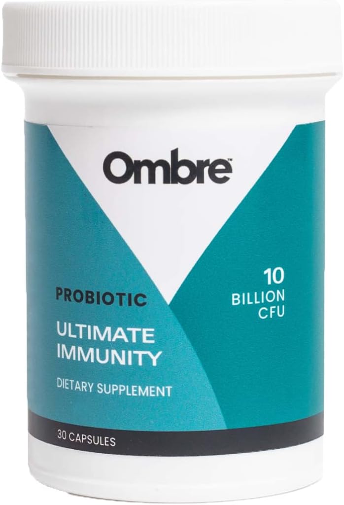 Ombre Ultimate Immunity Probiotics, Immune Support Supplement, 10 miljarder CFU, Shelf-Stable, 30 portioner