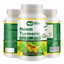 Neem Turmeric Capsules (Tabletter) - High-Potency Azadirachta Indica Tablets, Neem Leaves och Turmeric i Equal Ratio - 300 tabletter, 150 Servering, 1000 Mg. Pack på 1.
