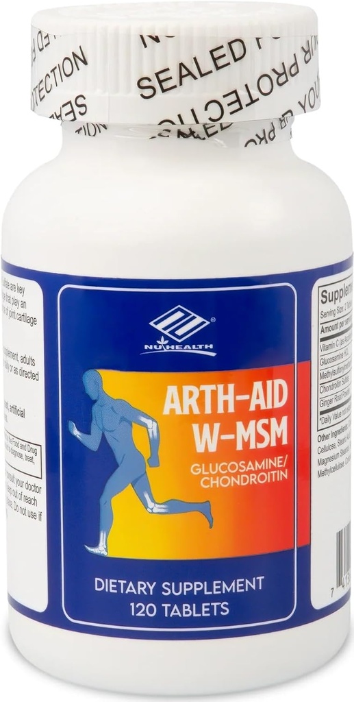 Arth-Aid W-MSM nya Glucosamine Chondroitin 120 grejer