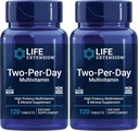 Life Extension Two-Per-Day High Potency Multi-Vitamin & Mineral Supplement - Vitaminer, mineraler, växtextrakt, Quercetin, 5-MTHF Folate & More - Gluten-Free - Non-GMO - 120 tabletter (Pack av 2)