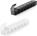 2 Pack Extra Large Pill Organizer, Sukuos Weekly Pill Box, Pill Case, Medicine Organizer för vitaminer, fiskoljor eller tillskott