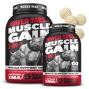 Bully Max 2-i-1 Muscle Builder Chewable Tablets för valpar och vuxna hundar - Dog Vitaminer & Kosttillskott för muskelvinst och tillväxt - Canine Puppy Multivitaminer för alla raser och åldrar - 60 flikar (2 flaskor)