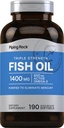 Piping Rock Fish Oil Omega 3 Supplement | 1400 mg | 190 Softgels | för kvinnor och män | Triple Strength | med EPA & DHA | Non-GMO & Gluten Free