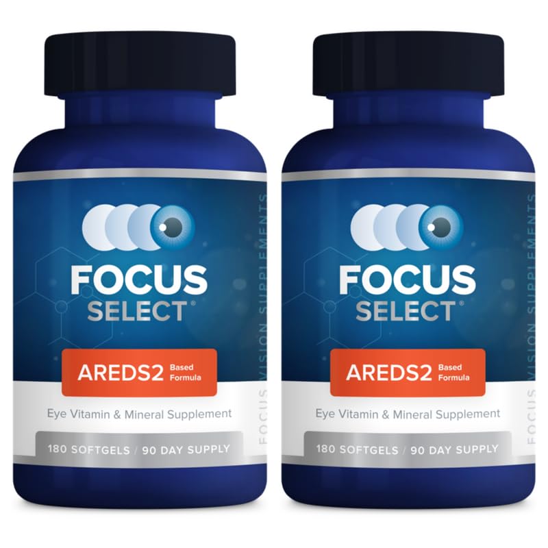 Fokus Välj AREDS2 Baserat Eye Vitamin-Mineral Supplement - AREDS2 Baserat Supplement for Eyes (360 ct 180 Day Supply) - AREDS2 Based Low Zinc Formula - Eye Vision Supplement och Vitamin