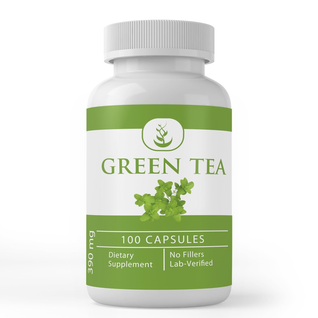 PURE ORIGINAL INGREDIENTS Green Tea Extract (100 kapslar) Alltid ren, inga tillsatser eller fillers, Lab Verified
