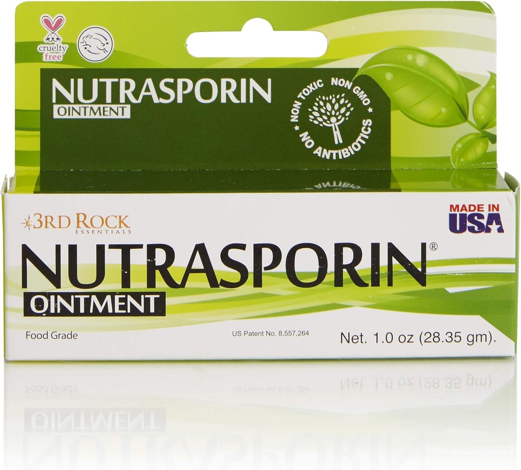 3rd Rock Essentials Nutrasporin Silver Ointment, Toxic-Free, Petroleum-Free, Non-Antibiotic, First Aid, Food Grade Ointment, 1,0oz, Pack med 1