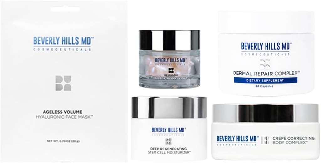 Beverly Hills MD Award Vinnare Bundle - Hjälper w / Hydration, Utseende av åldrande hud, rynkor, Fina linjer och stödja Collagen