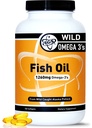 TGS Triple Strength Omega 3 Fish Oil Supplement - 1260mg EPA DHA för Män & Kvinnor - Burpless, Pure Omega 3 Fatty Acids från Wild Alaska Pollock i Triglyceride Form - 180 kapslar, 90 portioner