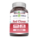 Fantastiska formler Red Clover 430 Mg Supplement | Capsules | Icke-GMO | Gluten-Free | Made in USA (1 Pack | 180 greve)