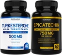 DORADO NUTRITION Epicatechin Extract 750mg Per Serving - (120 kapslar) och Turkesterone Supplement 500mg (120 kapslar)