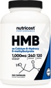 Nutricost HMB (Beta-Hydroxy Beta-Methylbutyrate) 1000mg (240 kapslar) - 500mg per kapsel, 120 portioner - Glutenfri och icke-GMO