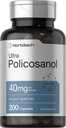 Horbäach Policosanol 40mg | 200 kapslar | Icke-GMO och Gluten fri tillägg