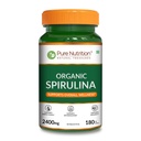 Rena näringsorganiska Spirulina 2400mg per portion | 180 Veg tabletter | Spirulina pulver organiska tabletter | Stöder hälsosam hud och öka immunitet | Non GMO