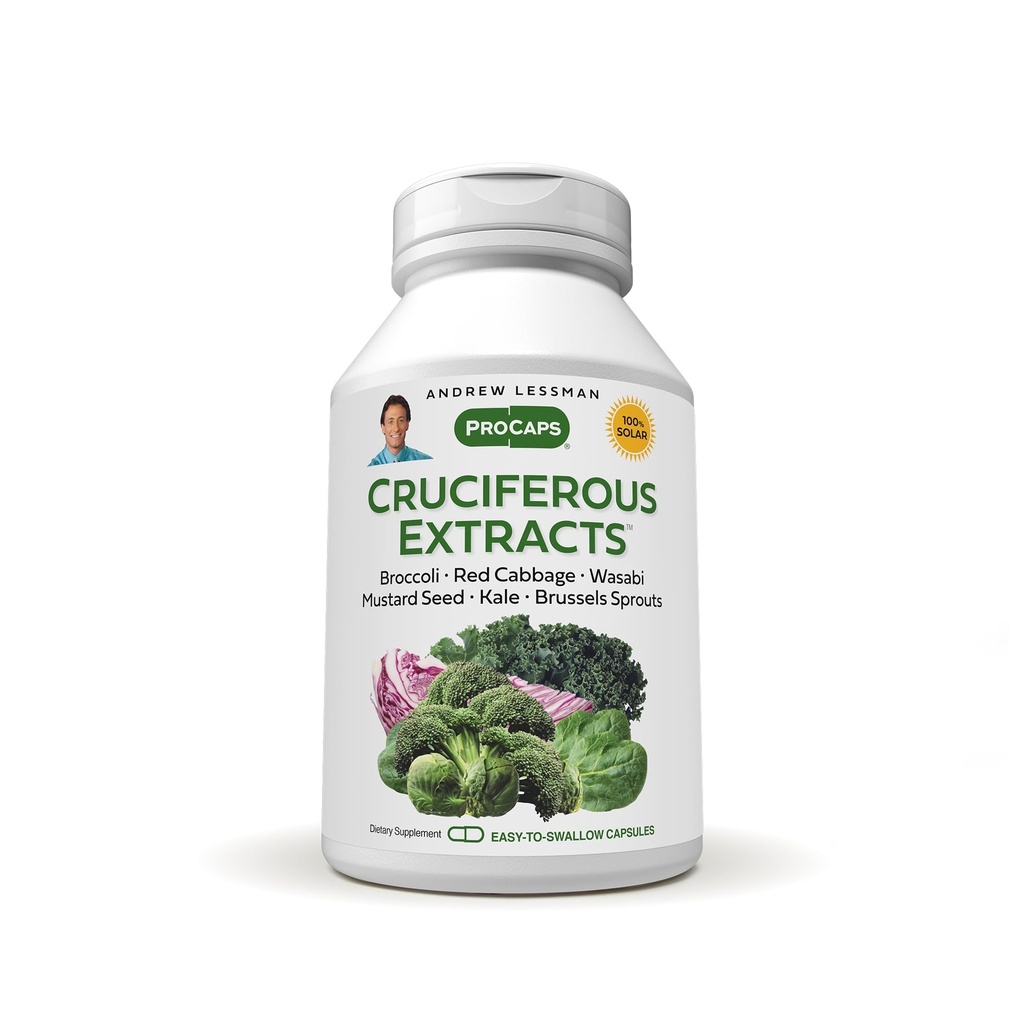 ANDREW LESSMAN Cruciferous Extracts 360 Capsules - Höga nivåer av Glucosinolates och Sulforaphane från Broccoli, Red Cabbage, Mustard Seed, Wasabi, Bryssel Sprouts och Kale Extracts, No Additives