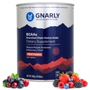 Gnarly Nutrition BCAA Powder, Fruit Punch - Pre-Workout BCAAS Amino-syror - NSF Sport Certified - Tillägg för att stödja och bygga muskler - Fruit Punch med koffein, 10,58 oz