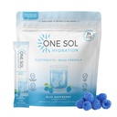 En Sol BCAA & Electrolyte Powder för Hydration & Energy, All-Natural Formel, 100% Vegan, icke-GMO, Gluten Free & Soy-Free, främjar muskeltillväxt och återhämtning, naturlig blå hallon smak