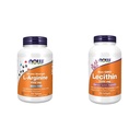 NOW Supplements, L-Arginine 1000 mg, Nitric Oxide Precursor*, Amino Acid, 120 Tablets & Supplements, Lecithin 1200 mg med Naturally Occurring Phosphatidyl Choline, 200 Softgels