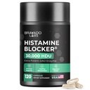 Bravado Labs DAO kompletterar Histamine Blocker - Extra Styrka 30.000 HDU DAO Enzyme + Diamin Oxidase & Vitamin C för Daily Histamin Metabolism & Immune Support - 120ct