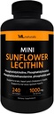 ML Naturals Mini Sunflower Lecithin 240 Softgels Fosfatidylkolin, Phosphatidylinositol, Phosphatidylthanolamine, Phosphatidic Acid, NSF-Certified & CGMP-Compliant