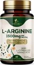 L-arginin Extra Strength Supplement med L-Citrulline - Muscle Supporting Natural Nitric Oxide Precursor Booster - Heart Health Support - Amino Acid Energy Blend för män, USA Bottled - 60 kapslar